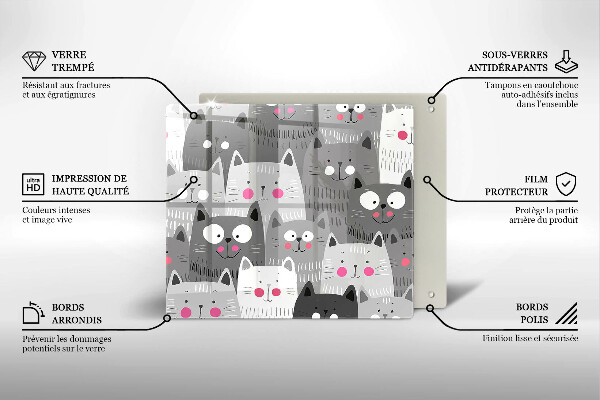Osłona blatu kuchennego Ilustracja koty