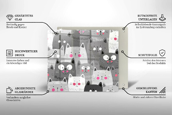 Osłona blatu kuchennego Ilustracja koty