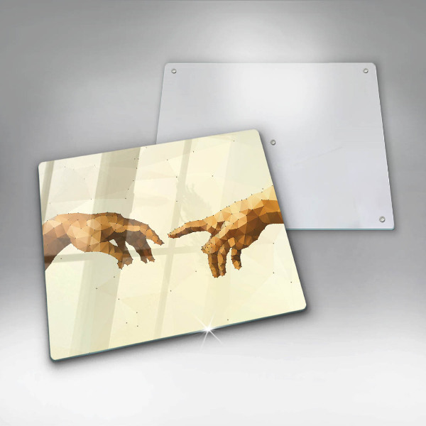 Płyta ochronna na kuchenkę Stworzenie Adama dłonie