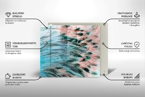 Płyta ochronna na kuchenkę Boho ptasie pióra