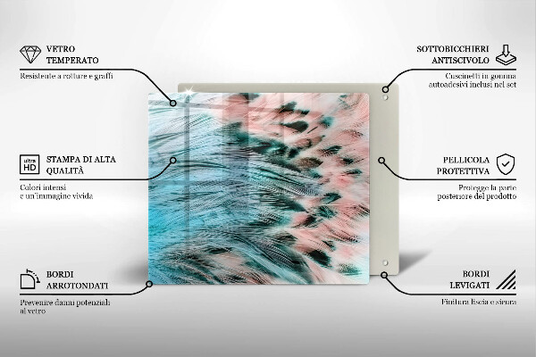 Płyta ochronna na kuchenkę Boho ptasie pióra