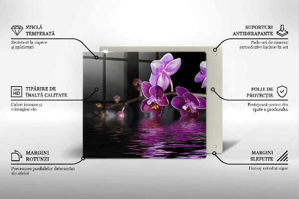 Osłona ściany przy kuchence gazowej Orchidea woda zen