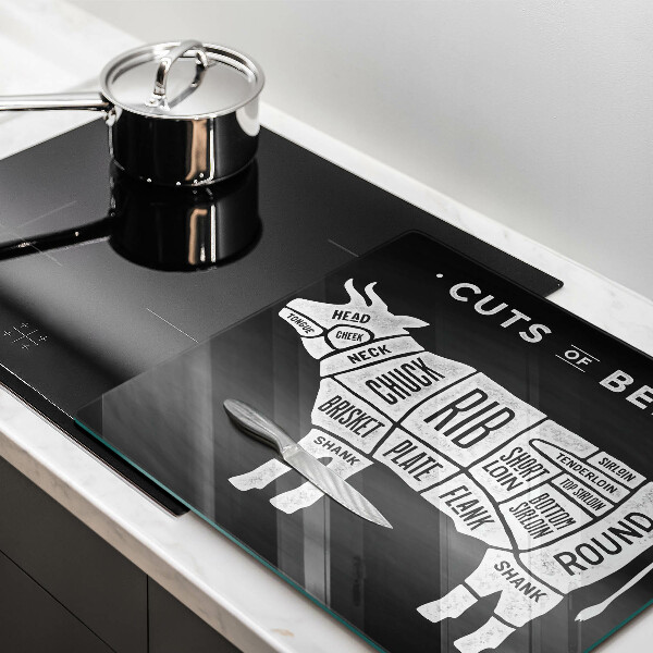 Osłona ściany przy kuchence gazowej Mięso krowy wołowina