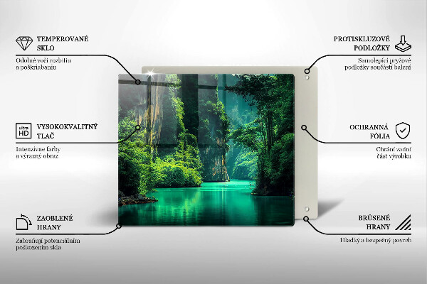 Osłona ściany przy kuchence gazowej Pejzaż laguna