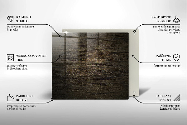 Osłona ściany przy kuchence gazowej Tekstura drewna kora