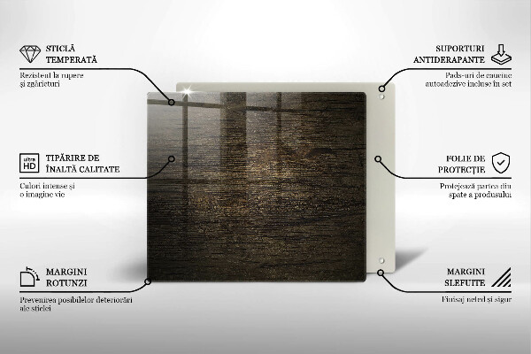 Osłona ściany przy kuchence gazowej Tekstura drewna kora