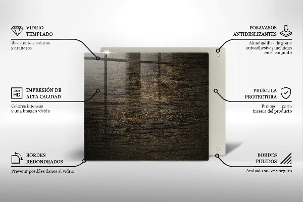 Osłona ściany przy kuchence gazowej Tekstura drewna kora