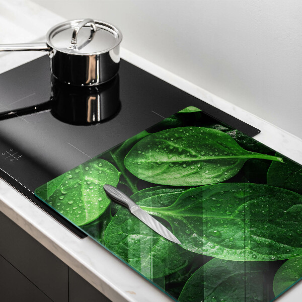 Osłona ściany przy kuchence gazowej Liście bazylii
