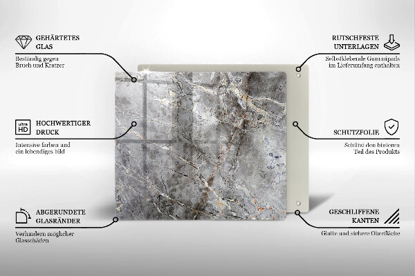 Osłona ściany przy kuchence gazowej Tekstura kamienia