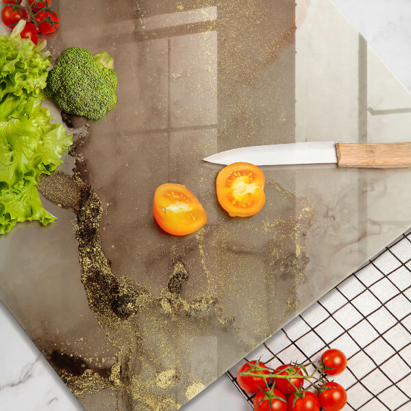 Osłona ściany przy kuchence gazowej Abstrakcja złoto