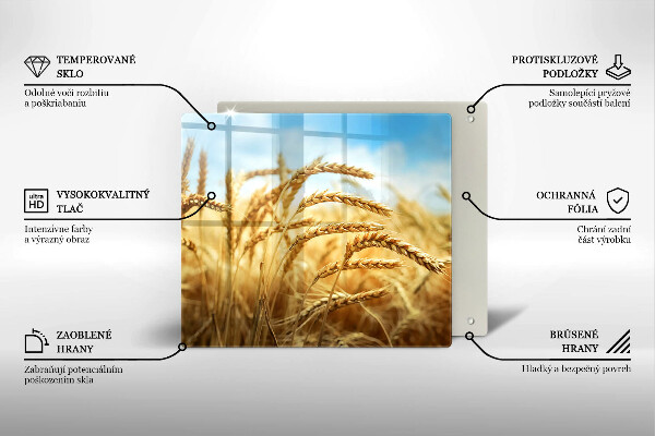 Osłona ściany przy kuchence gazowej Kłosy zbóż na polu