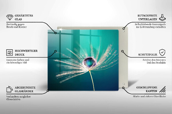 Osłona ściany przy kuchence gazowej Rosa na dmuchawcu