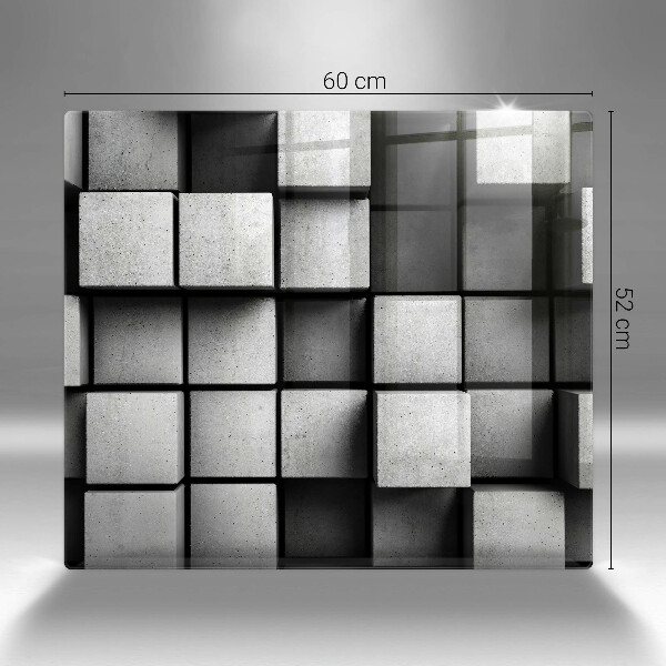 Osłona ściany przy kuchence gazowej Tło geometria 3D