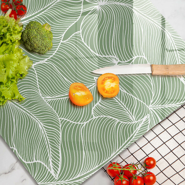 Osłona ściany przy kuchence gazowej Linearne liście