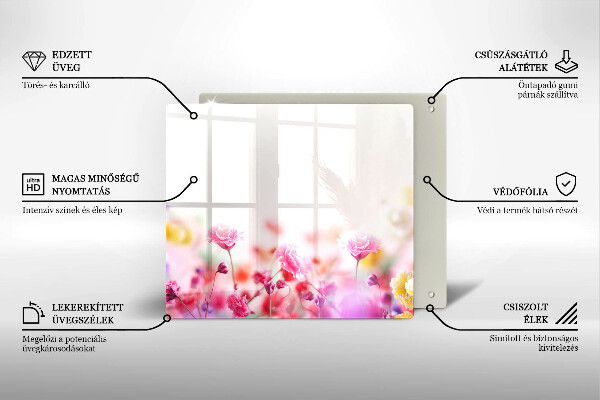 Płyta ochronna na kuchenkę Łąka kwiatów