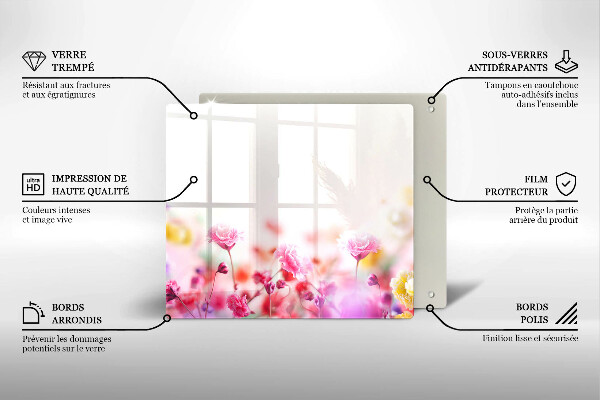 Płyta ochronna na kuchenkę Łąka kwiatów