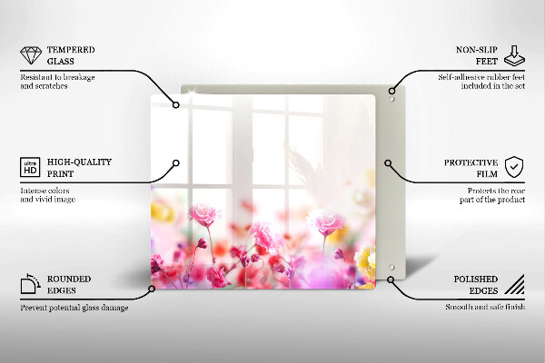 Płyta ochronna na kuchenkę Łąka kwiatów