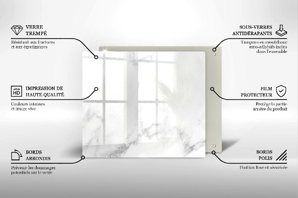 Płyta ochronna na kuchenkę Nowoczesny marmur