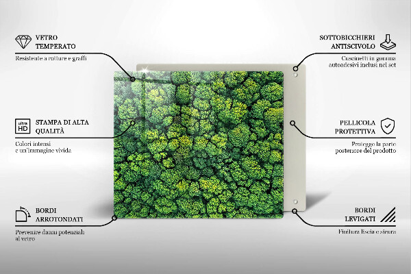 Osłona ściany przy kuchence gazowej Natura rośliny mech