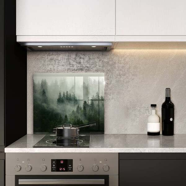 Osłona ściany przy kuchence gazowej Pejzaż zamglony las