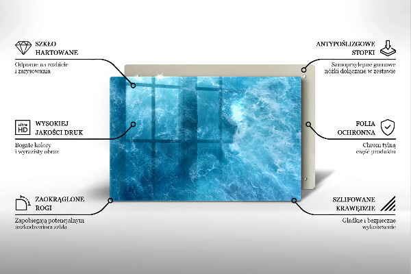 Osłona na płytę indukcyjną Błękitna woda