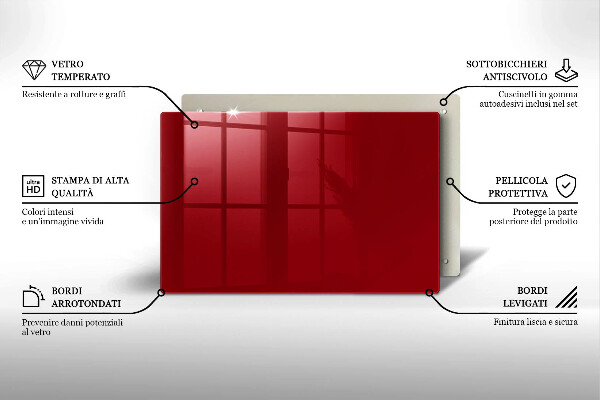 Osłona płyty indukcyjnej Kolor czerwony