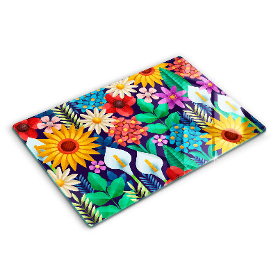 Osłona na płytę indukcyjną Ilustracja łąka kwiaty