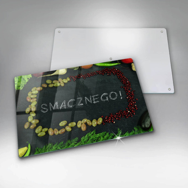 Płyta ochronna na indukcję Napis Smacznego!