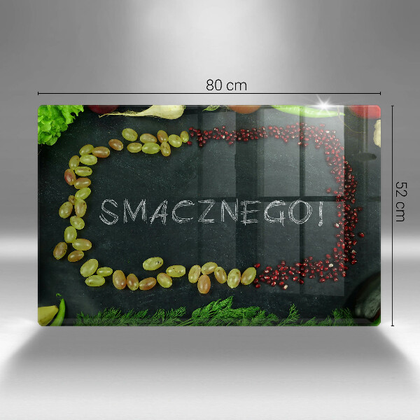 Płyta ochronna na indukcję Napis Smacznego!