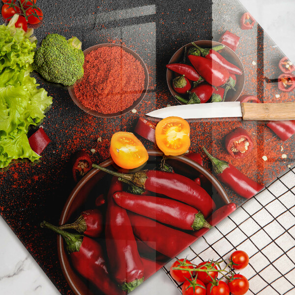 Osłona na płytę indukcyjną Czerwone chili papryki