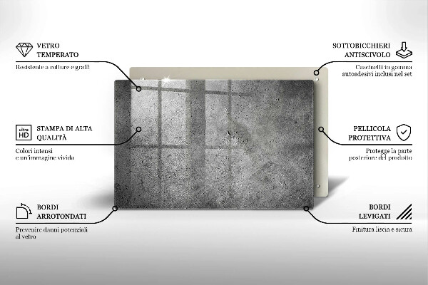 Osłona na płytę indukcyjną Beton kamień tekstura