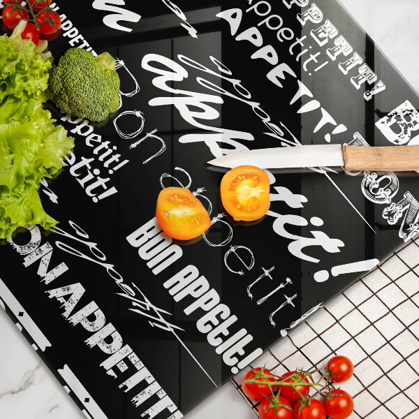 Osłona na płytę indukcyjną Kuchnia napisy Bon appetit