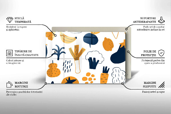 Osłona na płytę indukcyjną Ilustracja jedzenie