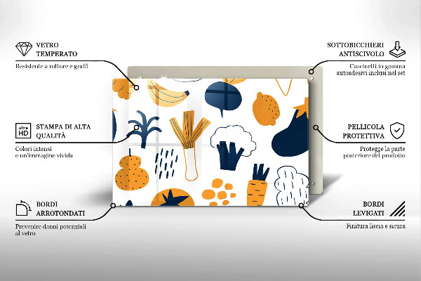 Osłona na płytę indukcyjną Ilustracja jedzenie