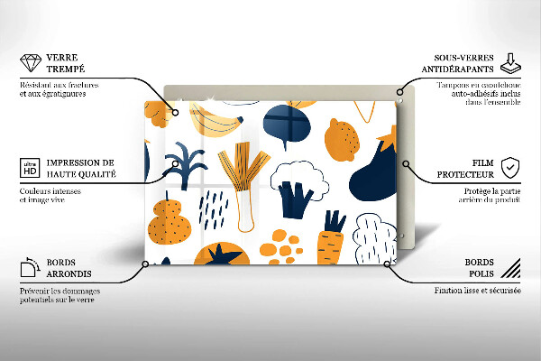 Osłona na płytę indukcyjną Ilustracja jedzenie