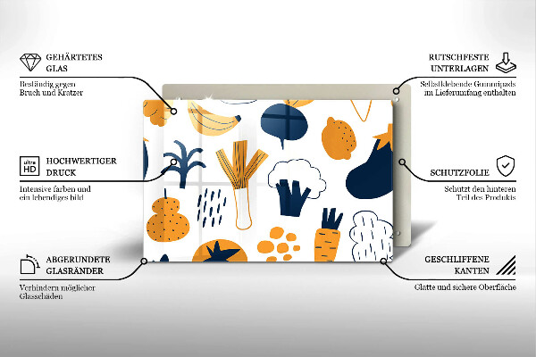 Osłona na płytę indukcyjną Ilustracja jedzenie