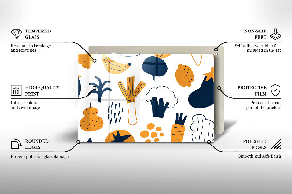 Osłona na płytę indukcyjną Ilustracja jedzenie