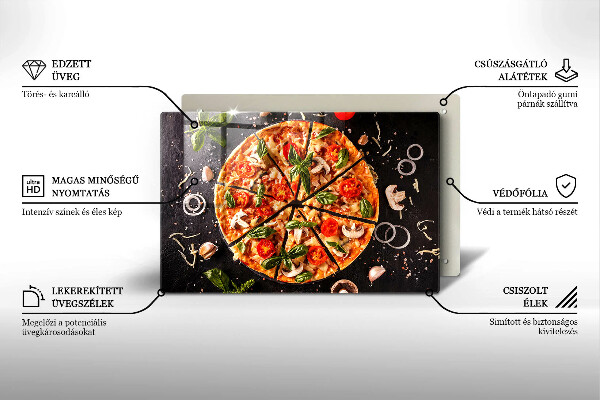 Osłona płyty indukcyjnej Pizza z pieczarkami