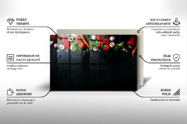 Osłona płyty indukcyjnej Kolorowe warzywa