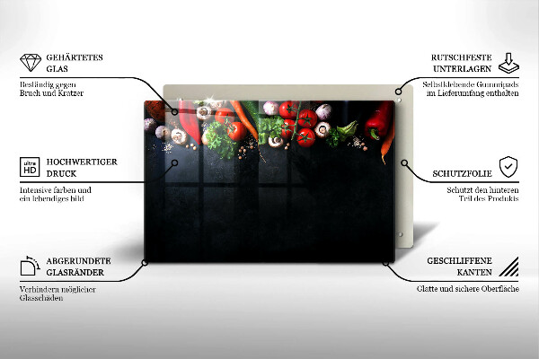 Osłona płyty indukcyjnej Kolorowe warzywa