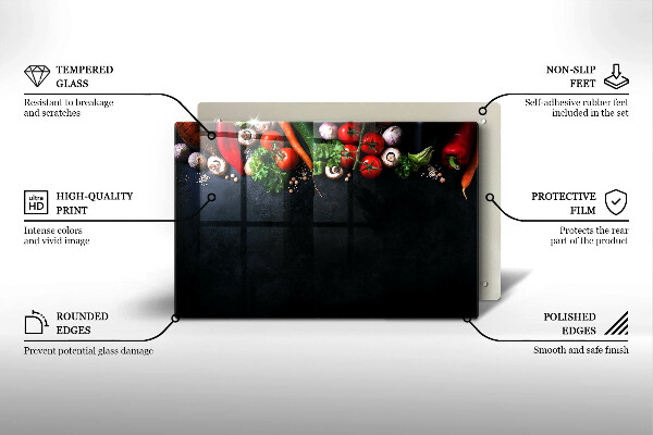 Osłona płyty indukcyjnej Kolorowe warzywa