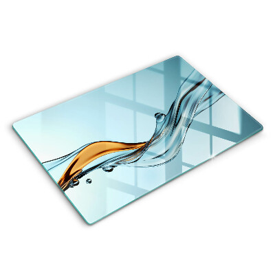 Osłona płyty indukcyjnej Woda na niebieskim tle