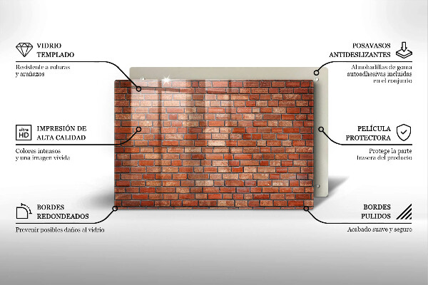 Osłona na ścianę do kuchni Ceglana ściana mur