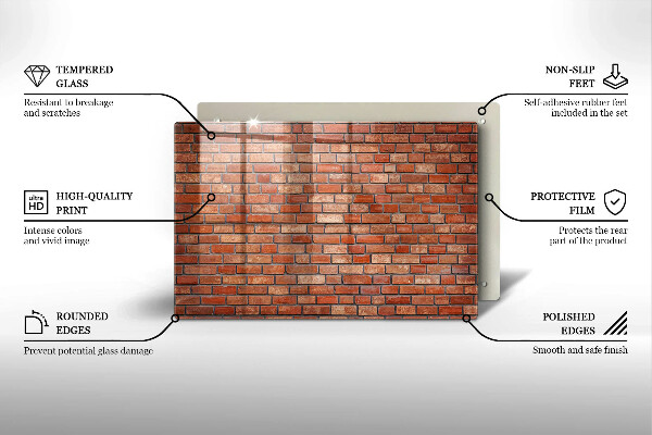 Osłona na ścianę do kuchni Ceglana ściana mur