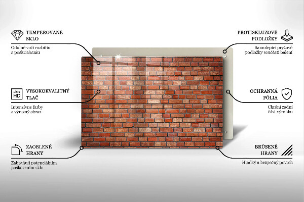 Osłona na ścianę do kuchni Ceglana ściana mur