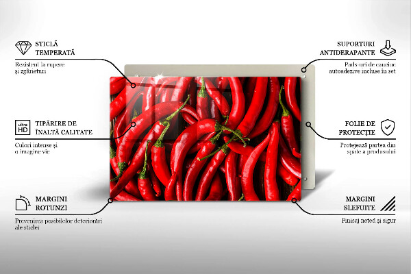 Osłona płyty indukcyjnej Ostre chili papryki