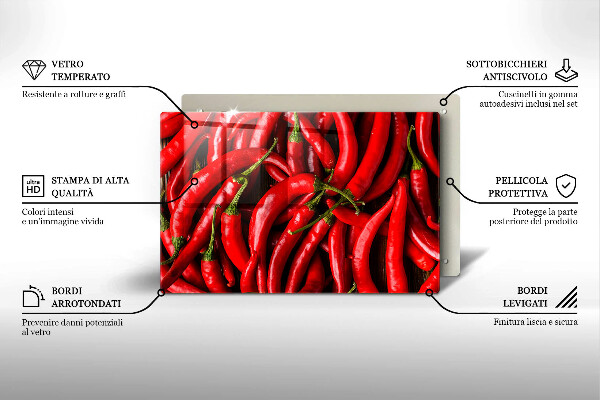 Osłona płyty indukcyjnej Ostre chili papryki