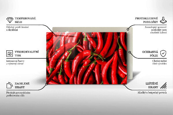 Osłona płyty indukcyjnej Ostre chili papryki