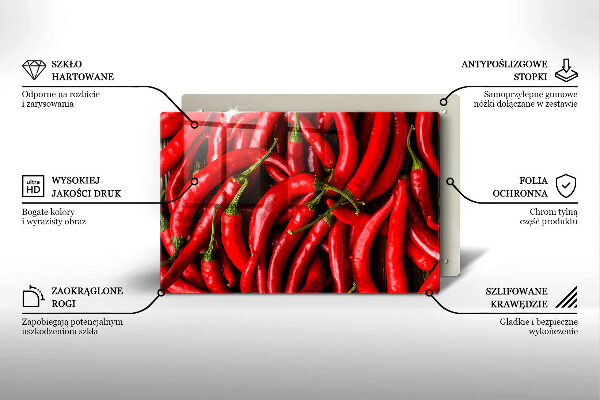 Osłona płyty indukcyjnej Ostre chili papryki