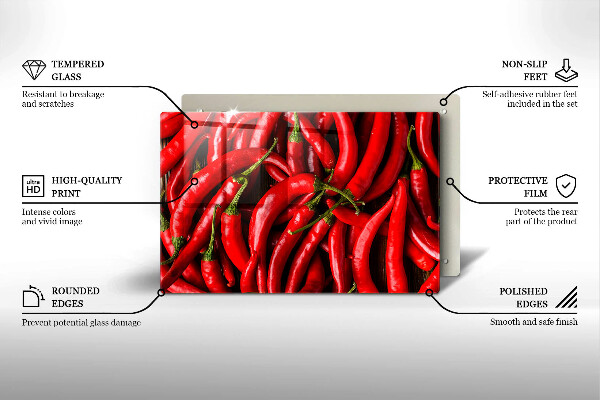 Osłona płyty indukcyjnej Ostre chili papryki